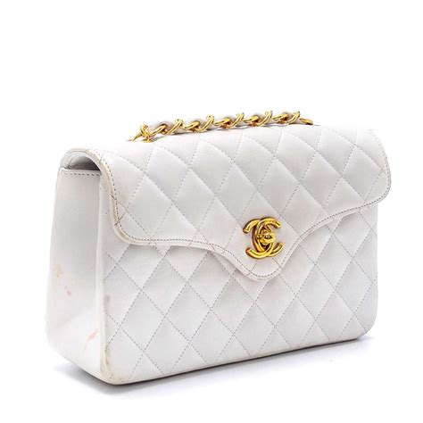 chanel white bag|white chanel crossbody bag.